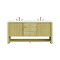James Martin Vanities Single 72'' Double Vanity, Sunwashed Oak w/ 3 CM White Zeus Quartz Top D404-V72-SWO-3WZ - alternate 1